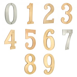 8" Brass Numerals (0-9)